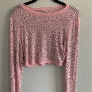 Mesh Rhinestone Top